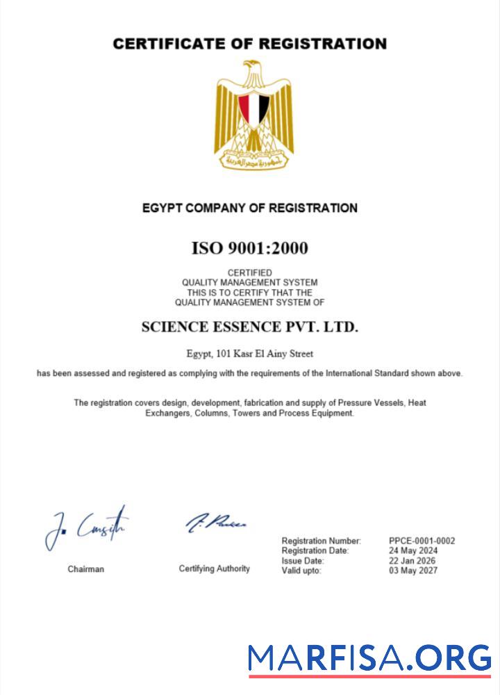 Blank Egypt certificate of registration Word and PDF template